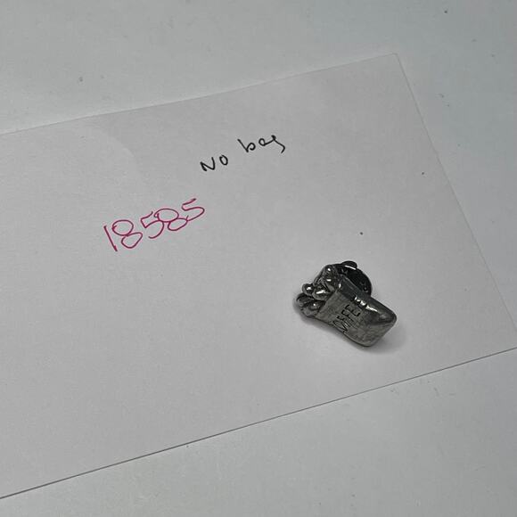 pewter gray tie tack brooch lapel pin COFFEE bag java petite about 1" jewelry - Picture 16 of 16